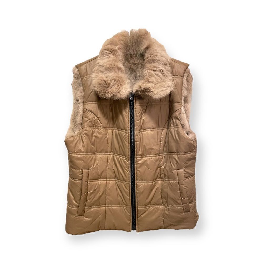 ADRIENNE LANDAU Reversible Real Fur Vest |Size: M| - Picture 2 of 10